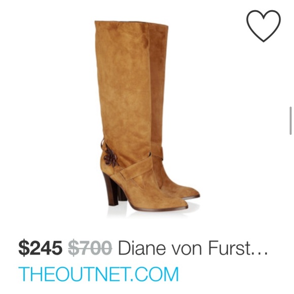 🎉HP🎉 DVF Brown Suede Rand Love Knot Heeled Boots - Picture 2 of 8